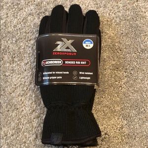 NWT Zeroxposur Mens touchscreen gloves.